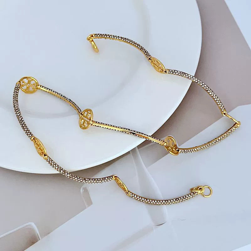 Tory Burch light luxury full diamond fashion necklace women