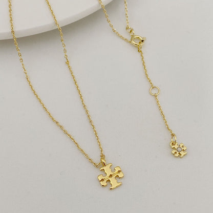 Tory Burch Minimalist Polished Logo Pendant Necklace