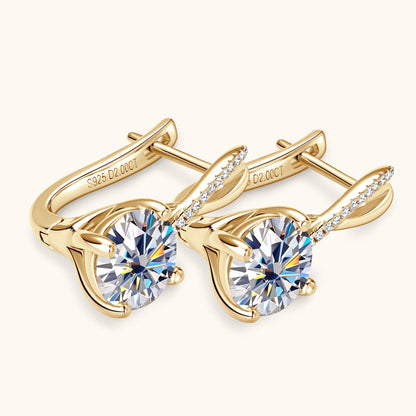 Twisted Moissanite Drop Earrings