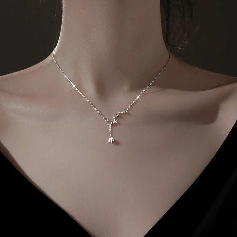 s925 sterling silver Big Dipper pendant necklace women