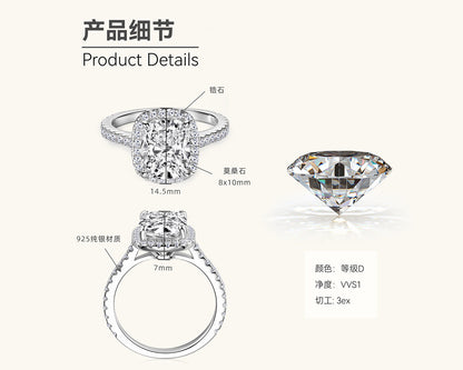 Moissanite Halo Ring