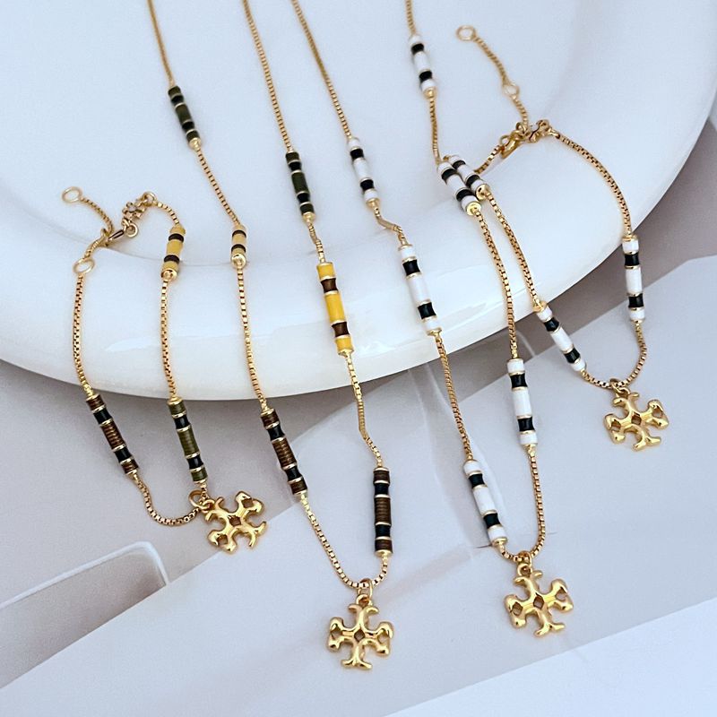 Tory Burch Vintage Enamel Logo Pendant Necklace/Bracelet