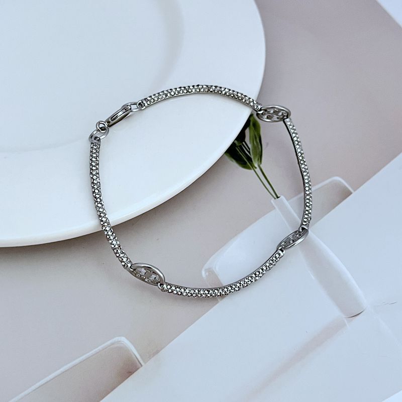 Tory Burch patchwork round hollow letter women's bracelet