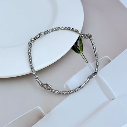 Tory Burch patchwork round hollow letter women's bracelet