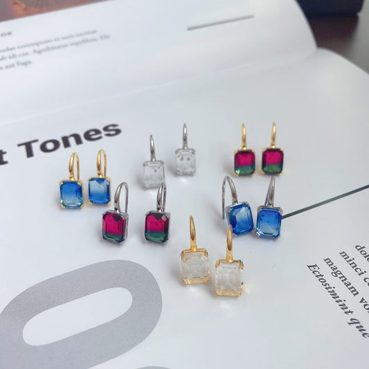 birthstone drop earrings