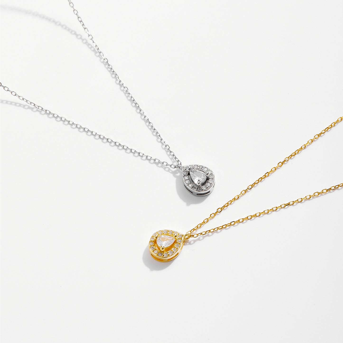 Toi et Moi Zircon Pendant Necklace