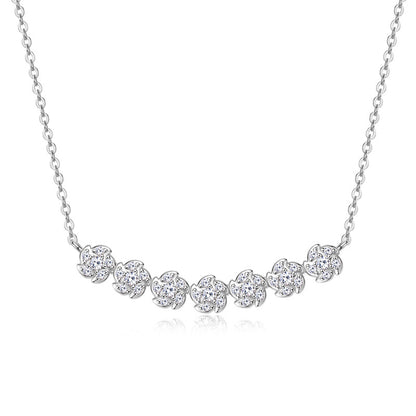 Sparkling Moissanite Cluster Necklace