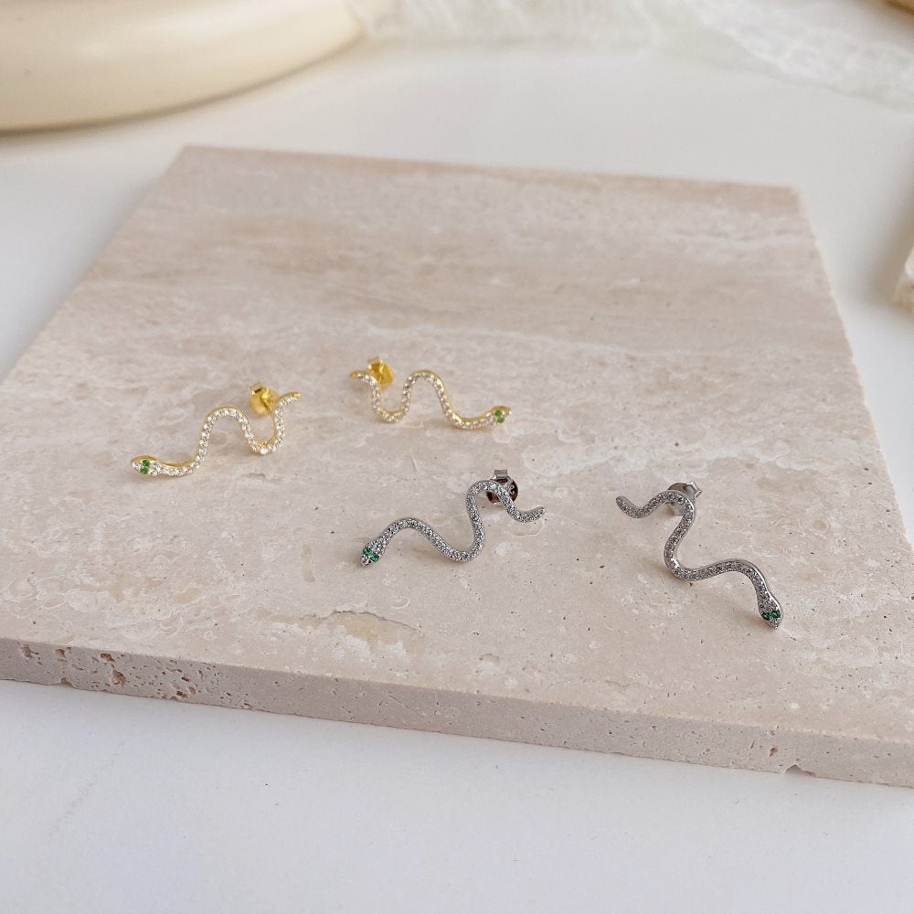 small snake stud earrings