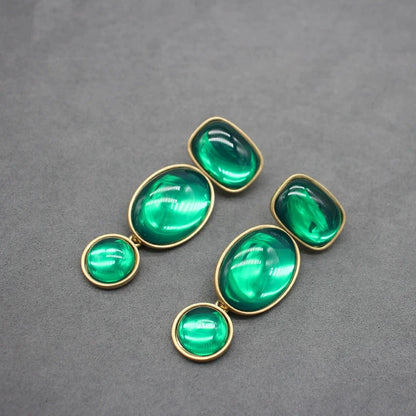 Vintage Baroque Geometric Drop Earrings