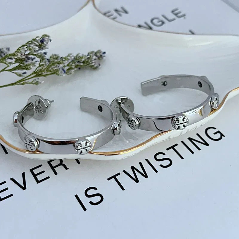 Tory Burch Signature Metal Earrings - JIMMY JEWELRY 01