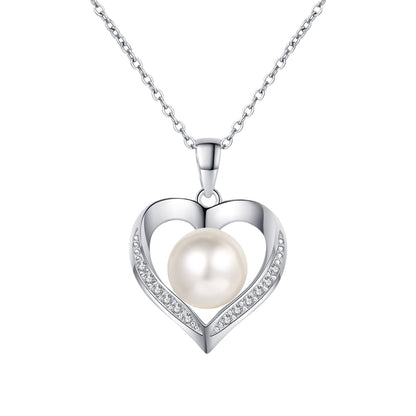 heart with pearl pendant