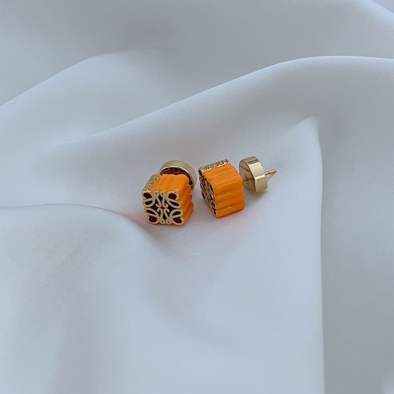 LOEWE Anagram Enamel Stud Earrings