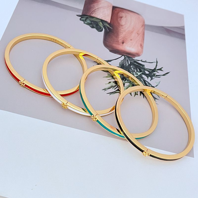 Tory Burch minimalist enamel metal bracelet