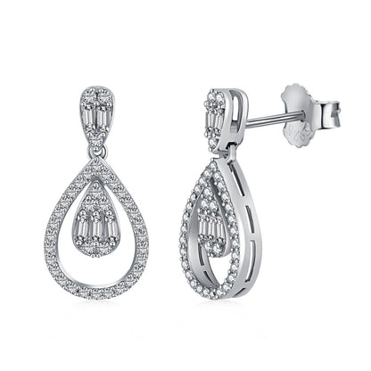 teardrop diamond stud earrings