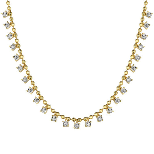 Bead Chain 5A Zirconia Luxurious Necklace for Women