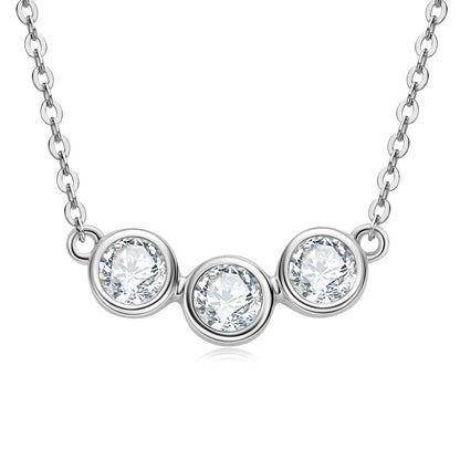 Three-Stone Moissanite Necklace