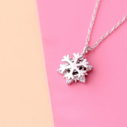 silver snowflake necklace