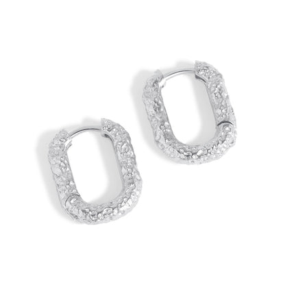 unique silver hoop earrings