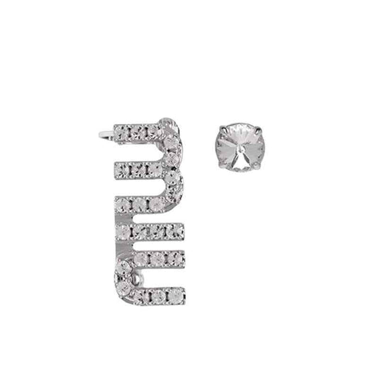 缪小姐字母耳夹张元英同款耳环轻奢甜美气质耳环时尚百搭高级耳饰