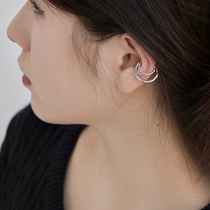 women`s silver ear clips