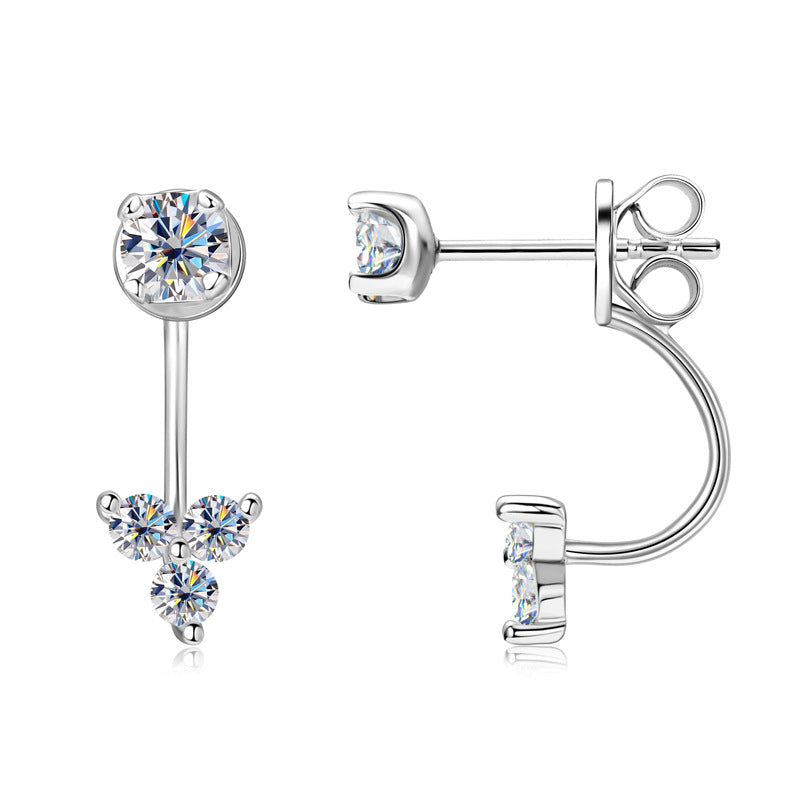 Sterling Silver Moissanite Dangle Earrings
