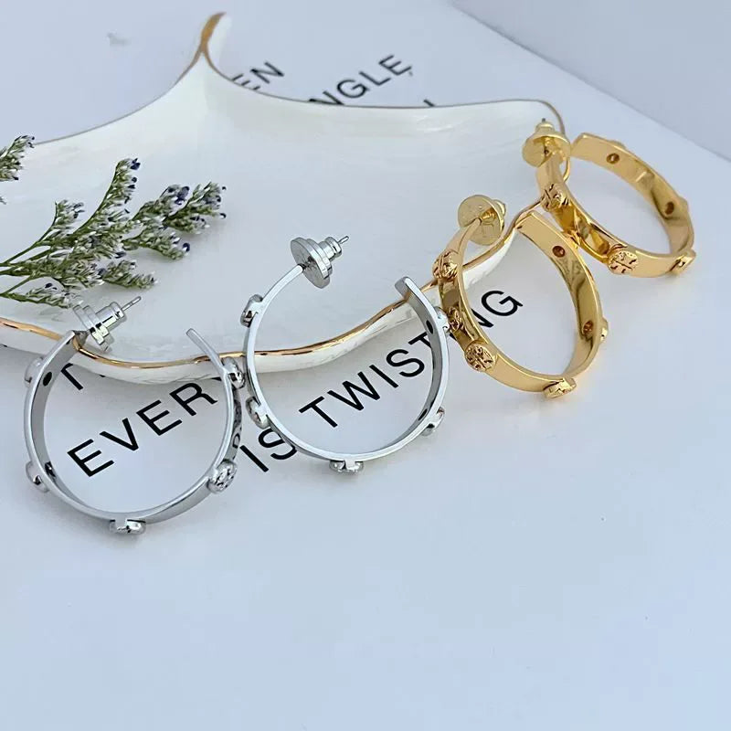 Tory Burch Signature Metal Earrings - JIMMY JEWELRY 01