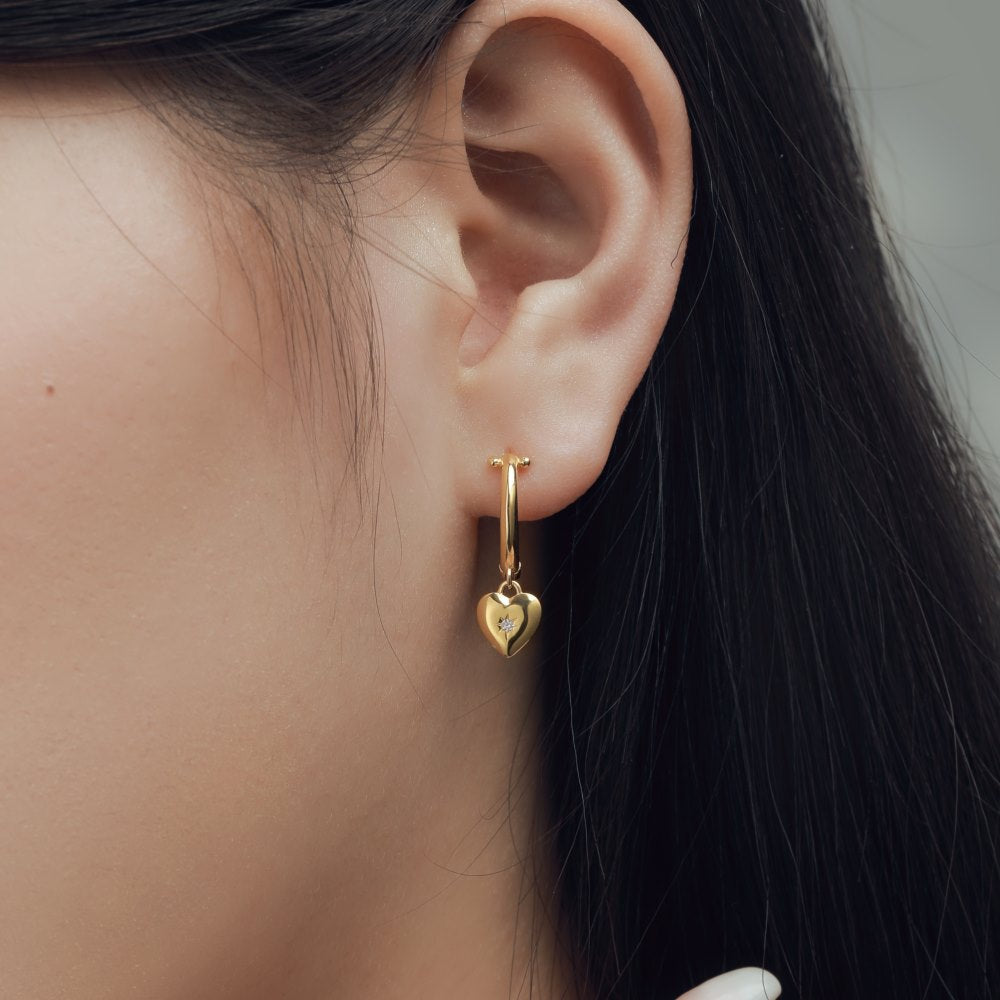 tiny heart earrings