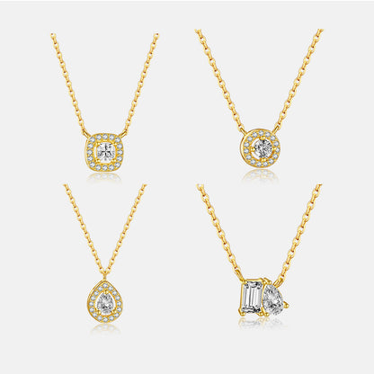 Toi et Moi Zircon Pendant Necklace