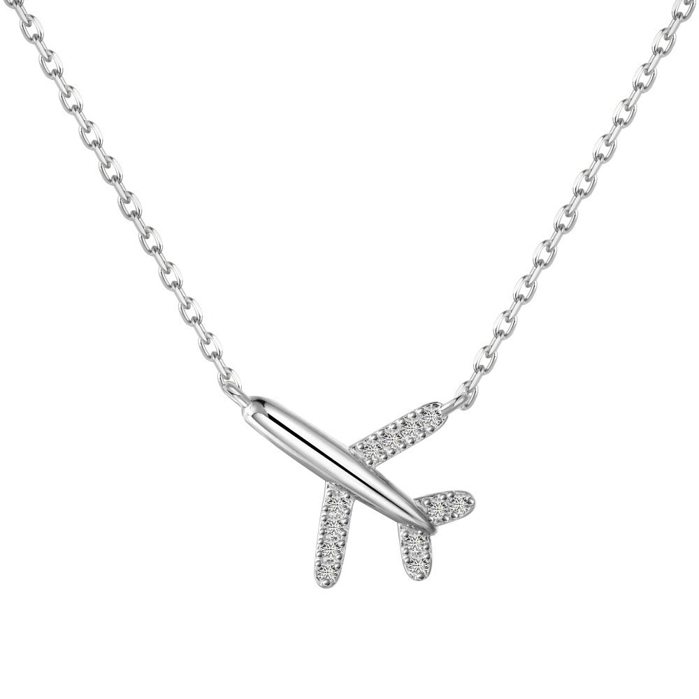 Fine Jewelry Airplane Pendant Necklaces For Women