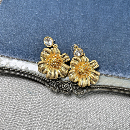 Oscar de la Renta Vintage Enamel Cherry Blossom Earrings