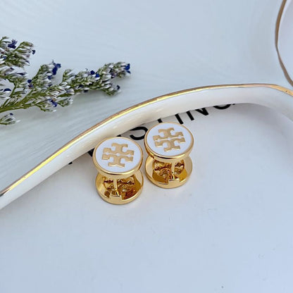 Tory Burch Enamel Rhinestone Reversible Earrings