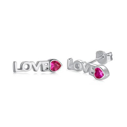 love stud earrings