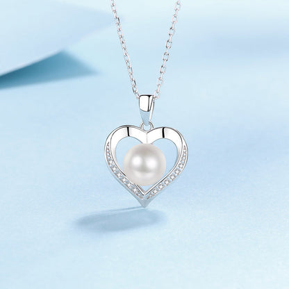 heart with pearl pendant