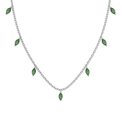 Marquise Stone 5A Zirconia Tassels Jewellery Necklace