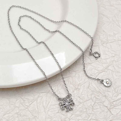 Tory Burch Sparkling Rhinestone Necklace Metal Women - JIMMY JEWELRY 01