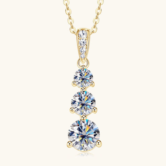 Sparkling Moissanite Waterfall Necklace