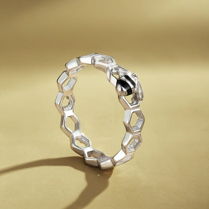 bee ring silver