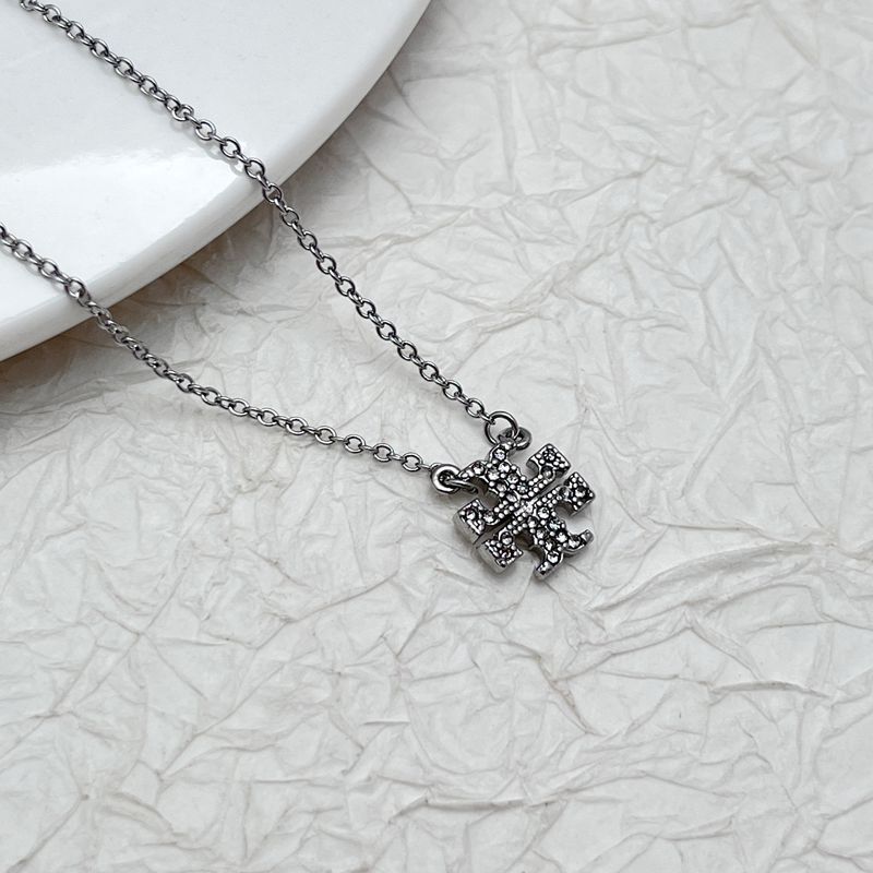 Tory Burch Sparkling Rhinestone Necklace Metal Women
