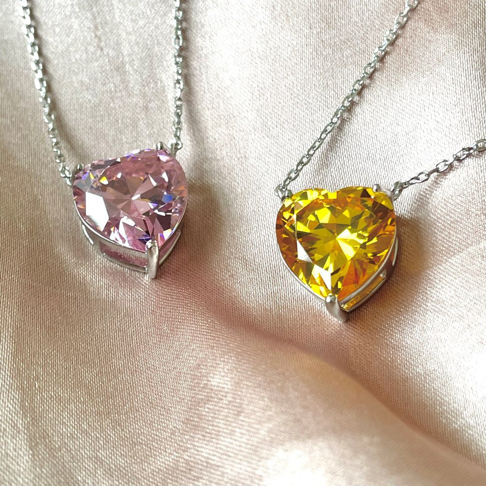 Trendy Heart Shape Engagement Necklace