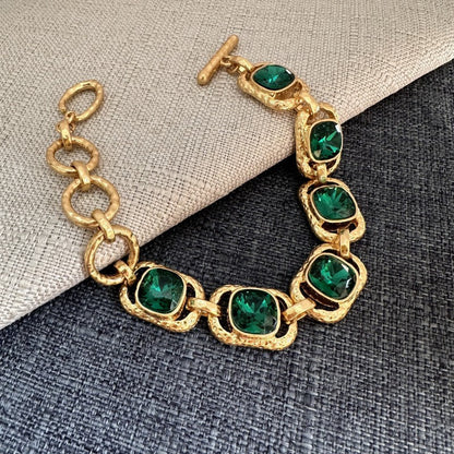 Oscar de la Renta Square Crystal Toggle Bracelet women