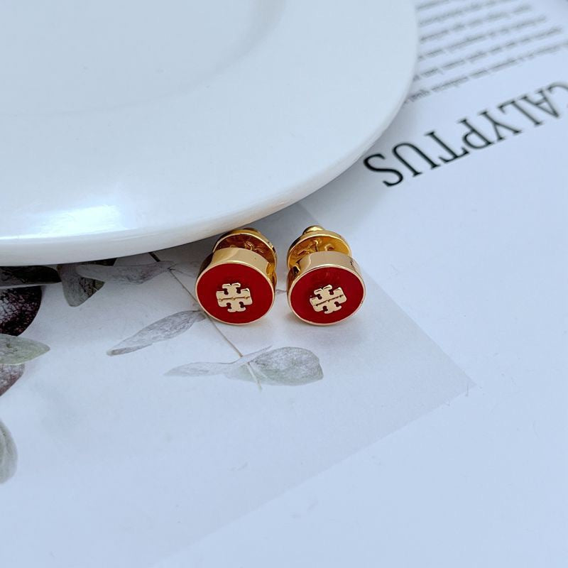 Tory Burch Kira Enamel Coin Stud Earrings