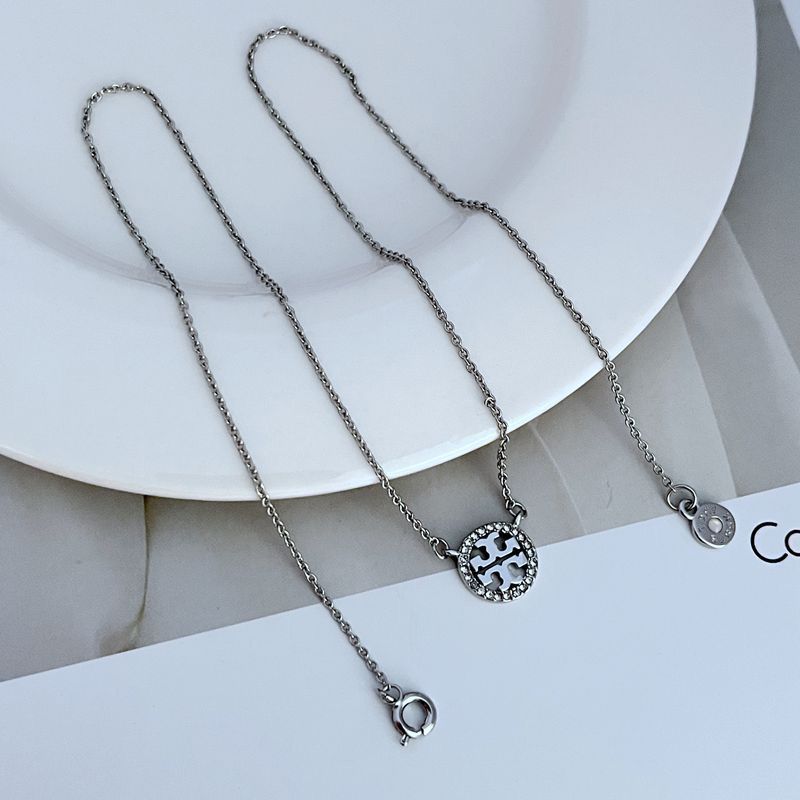 Tory Burch Diamond-Studded Openwork Necklace