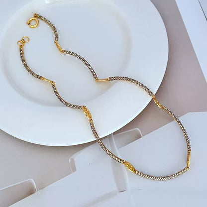 Tory Burch light luxury full diamond fashion necklace women