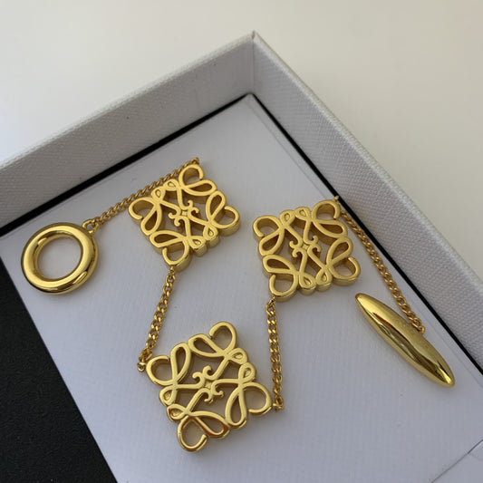 LOEWE Openwork Geometric Abstract Square Bracelet