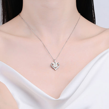 heart with pearl pendant