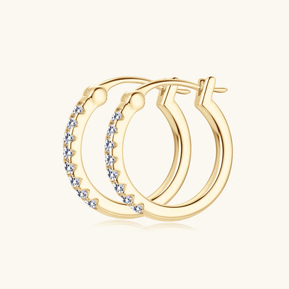 Moissanite Huggie Hoop Earrings