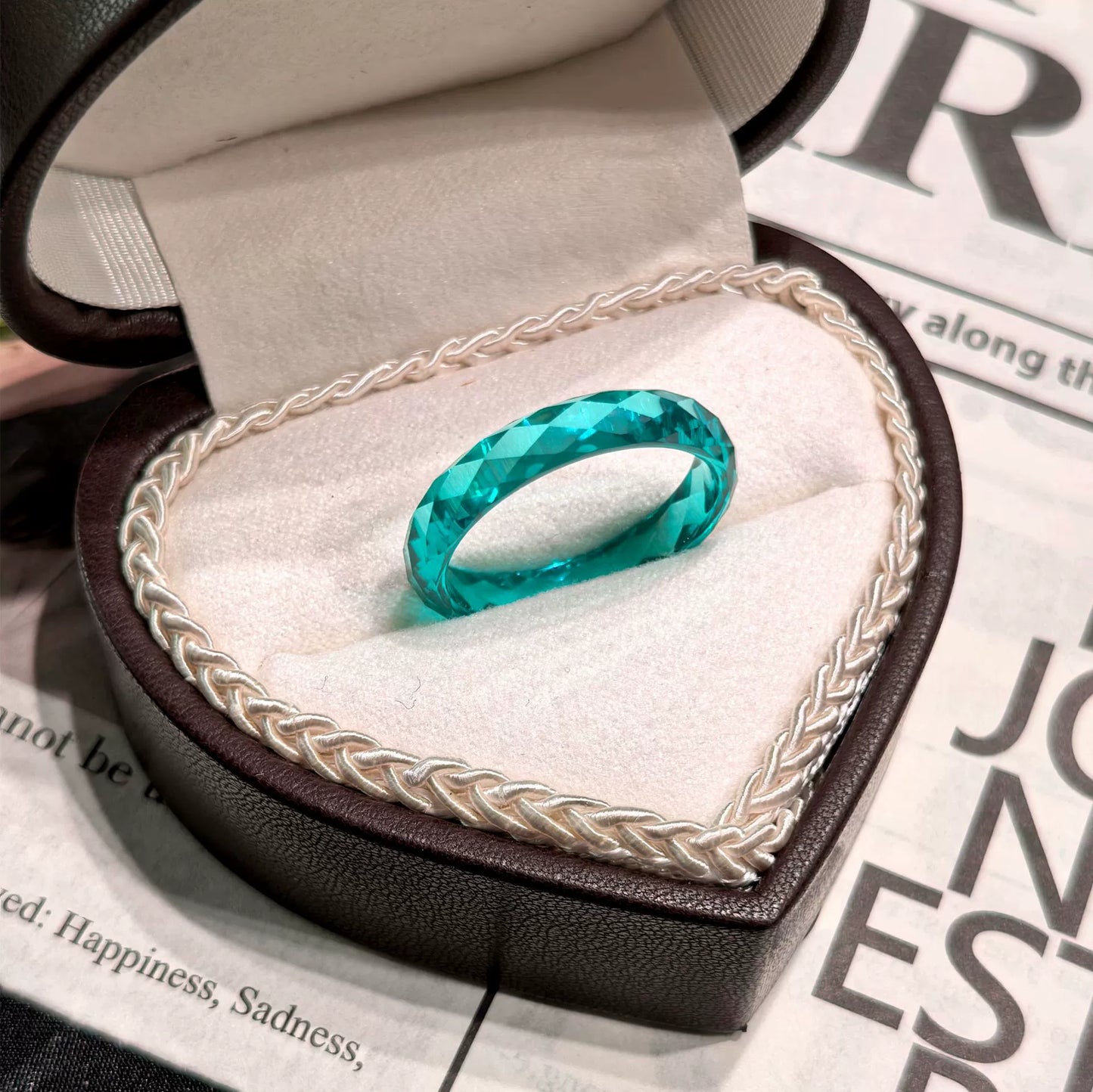 Lab Grown Diamond Band Wedding Ring Neon Blue | JIMMY JEWELRY