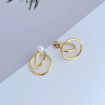 Tory Burch Gold-Tone Asymmetrical Metal Earrings
