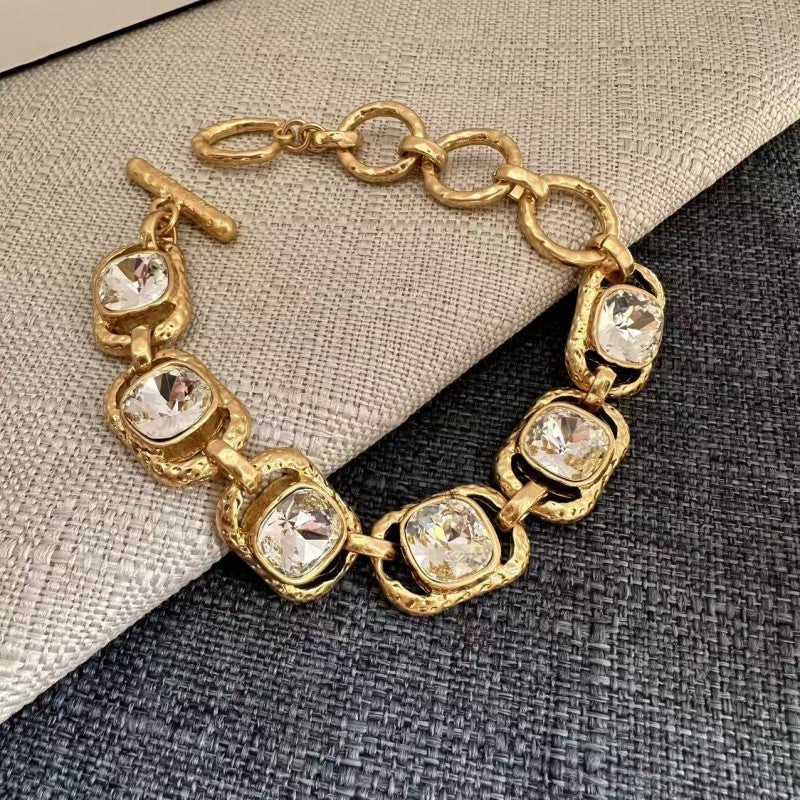 Oscar de la Renta Square Crystal Toggle Bracelet women