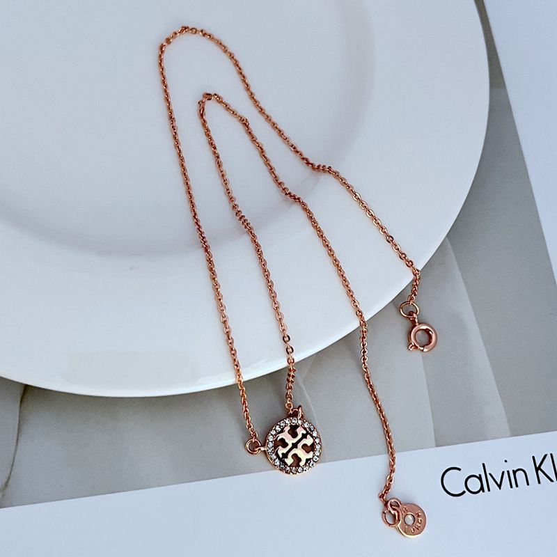 Tory Burch Diamond-Studded Openwork Necklace